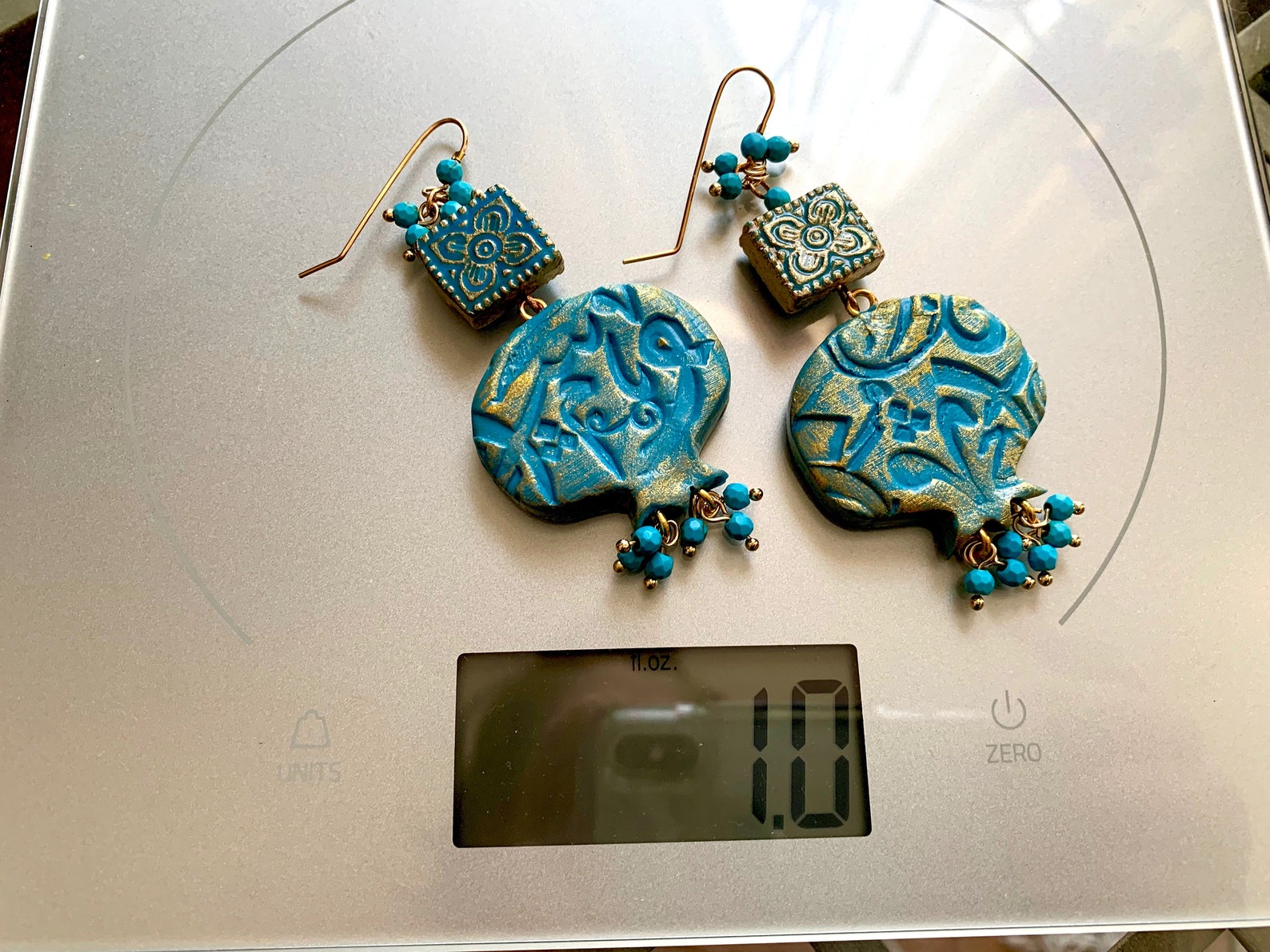 Persian Pomegranate Turquoise Earrings Farsi/Arabic Etsy