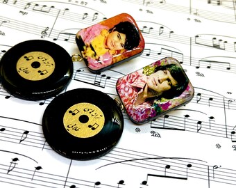 Soosan & Aghassi Persian Singer Earrings, Handmade Wooden Jewelry, Nowruz Gift