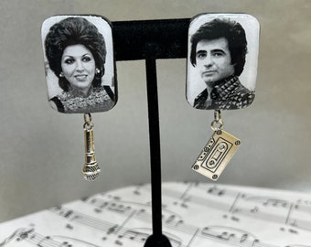 Aref & Mahasti Earrings, Persian Oldies, Handmade Wooden Jewelry