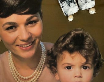 Reza Pahlavi Persian Earrings, Farah Shah Memorabilia, Handmade in the USA
