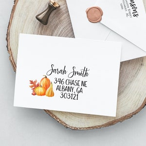 Printable Editable Address Envelope Thanksgiving DIY Envelope Template Pumpkin CORJL