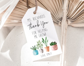 Thank You For Helping Me Grow | Gifts For Teachers | Teacher End Of Year Gift | Thank You Gift Ideas | Personalized Teacher Gift | Corjl