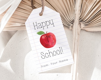 Teacher Printable Gift Pencil Tag First Day of School Student PTO Personalized Tag INSTANT DOWNLOAD