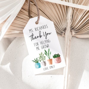 Thank You For Helping Me Grow | Gifts For Teachers | Teacher End Of Year Gift | Thank You Gift Ideas | Personalized Teacher Gift | Corjl