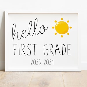 First Day of School Kids Printable Elementary School Sign Personalized Editable INSTANT DOWNLOAD