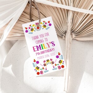 Fiesta Gift Tag: Personalized Mexican Party Favor (Instant Download)
