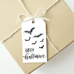 Printable Halloween Bats Gift Tag Personalized Bats Gift Tag Sticker INSTANT DOWNLOAD