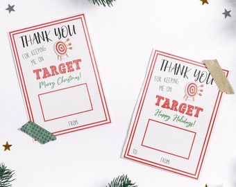 Teacher Christmas Gift Card Holder - Printable Holiday Thank You