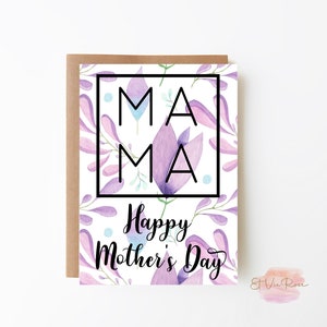 Tarjeta de felicitación del Día de las Madres Tarjeta imprimible PDF 5x7 DESCARGA INSTANTE