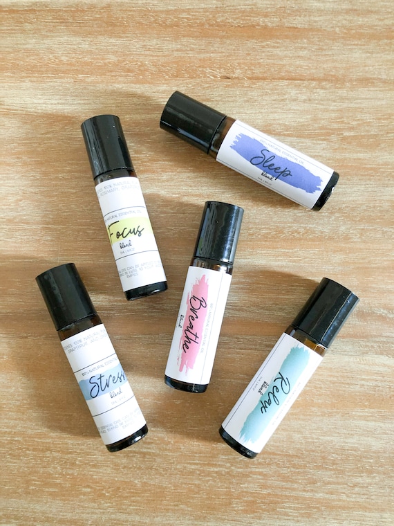 Editable Essential Oil Labels - 10ml Roller Sticker Template