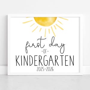 Personalized First Day of School Sign: Editable Printable (Instant Download 10x8&quot;)