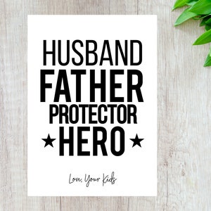 Father's Day Printable Editable Husband Card for Father | Etsy