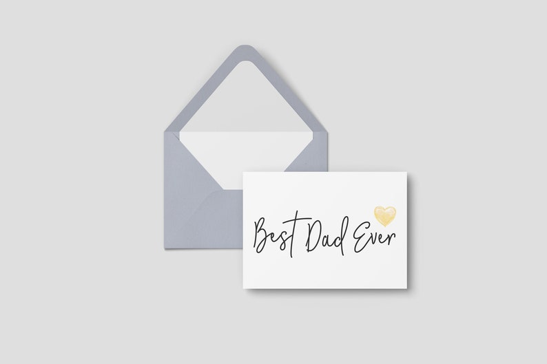 Father's Day Printable Card, Editable Minimalist Design (5x7 Instant Download) image 3