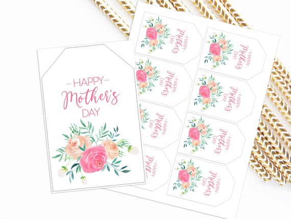 Mothers Day Printable Gift Tags Mom Favor Tags Printable | Etsy