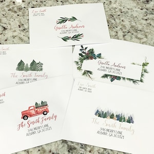 Printable Christmas Editable Address Envelope Holiday DIY Envelope ...