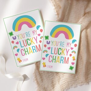 You&#39;re my lucky charm Tag St Patricks day Printable Tag Cookie Tag Instant Download