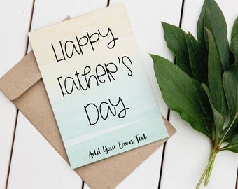 Superhero Father's Day Card: Editable 5x7 Printable Design