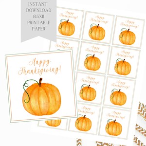 Thanksgiving Staff Teacher Appreciation Printable Tag, Staff Tag, Employee Gift, Cookie Favor INSTANT DOWNLOAD