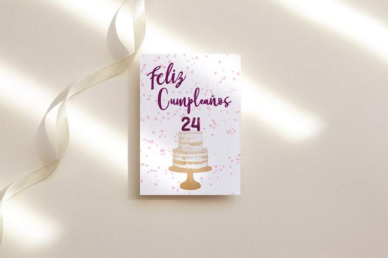 feliz cumpleanos spanish printable card happy birthday etsy