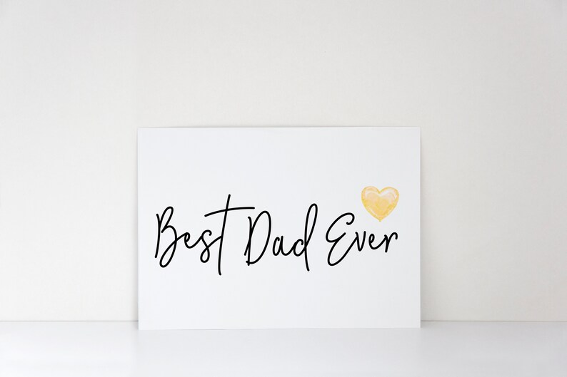 Father's Day Printable Card, Editable Minimalist Design (5x7 Instant Download) image 2
