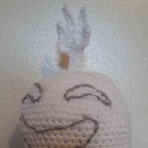 Hi-five ghost crochet toy from Regular Show