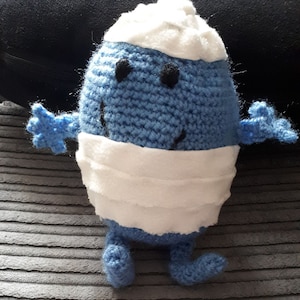 Handmade crochet toy Mr Bump from Mr Men