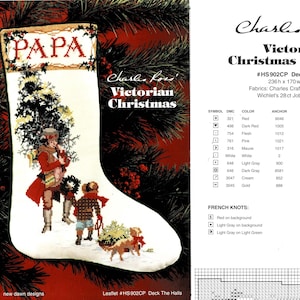 Choice of Christmas Stocking Cross Stitch Charts Victorian Christmas / Daystar Designs Silent Night / O' Holy Night
