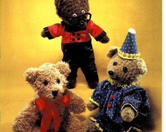 Crocheting Teddy Bears Vintage 1980s Crochet Craft Softcover Pattern Book Amigurumi by Barbara and Ruth Jacksier