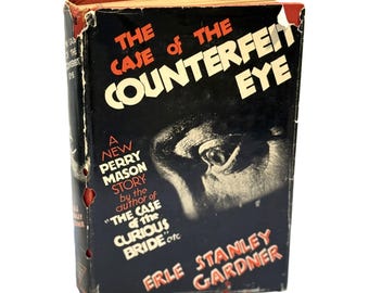 Erle Stanley Gardner The Case of the Counterfeit Eye Perry Mason Mystery Story Crime Pulp Fiction 1940s Book Hardcover Triangle