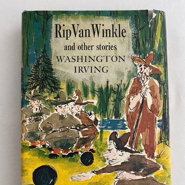 Rip Van Winkle and Other Stories - Washington Irving - Vintage Hardback Book - Junior Deluxe Book Club Edition