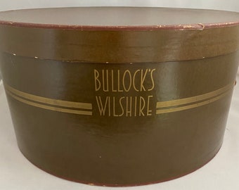 Bullock's Wilshire Large Brown Hat Box
