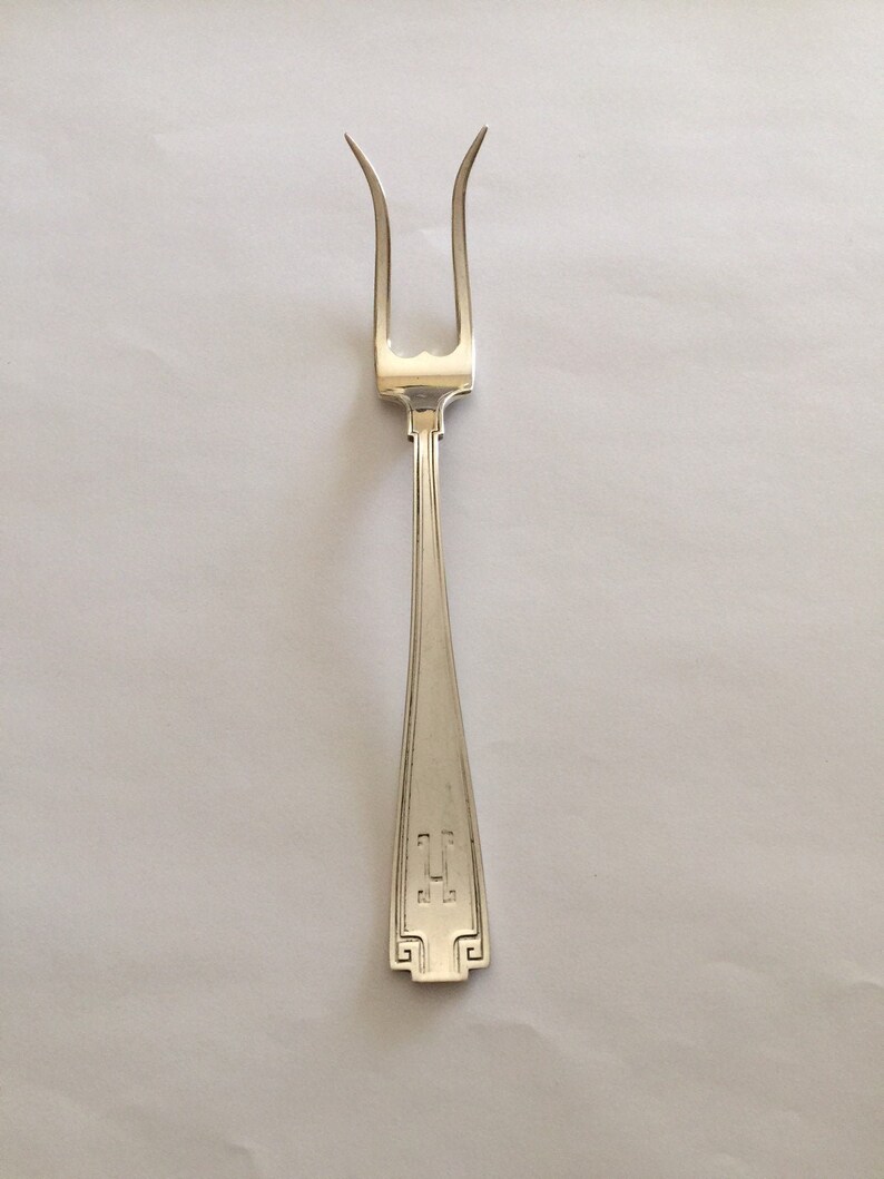 Antique Sterling Silver Two Prong Fork H Etsy
