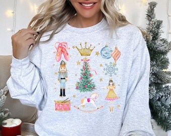 Girly Nutcracker Christmas Sweatshirt: Festive Holiday Wardrobe