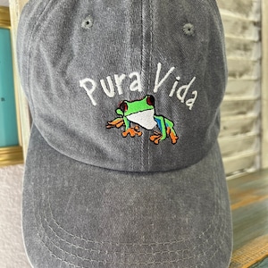Pura Vida Hat, Treefrog, Pure Life, Coasta Rica Cap