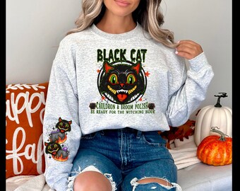 Black Cat Halloween Sweatshirt