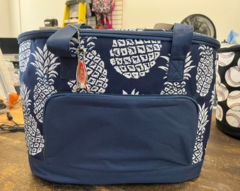 Personalized Gift, Blue Pineapple Cooler Bag * Summer*Beach Bag* Monogram
