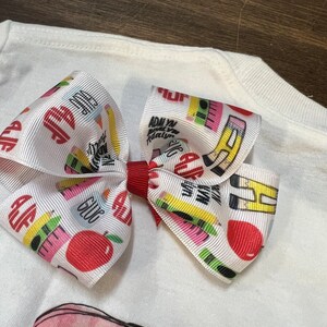 Personalized Back to School Bow, monogram, girls Monogrammed Back to School Hair Bow,  First Day of Kindergarten, PreK