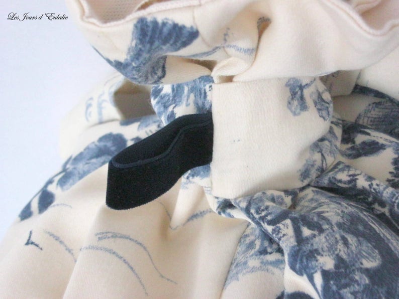 French toile de Jouy percale laundry bag
