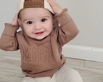 Baby & Toddler Embroidered Knit One-Piece Romper Bohemian Organic Mushrooms Grey