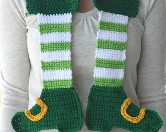 Leprechaun Legs Scarf Pattern- Digital Download