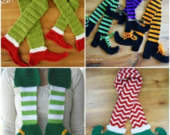 Leg Scarf Pattern Bundle (Crochet) digital downloads