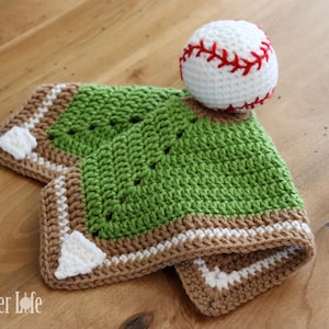 Baseball Diamond Lovey and Mini Baseball PATTERNS ONLY image 1