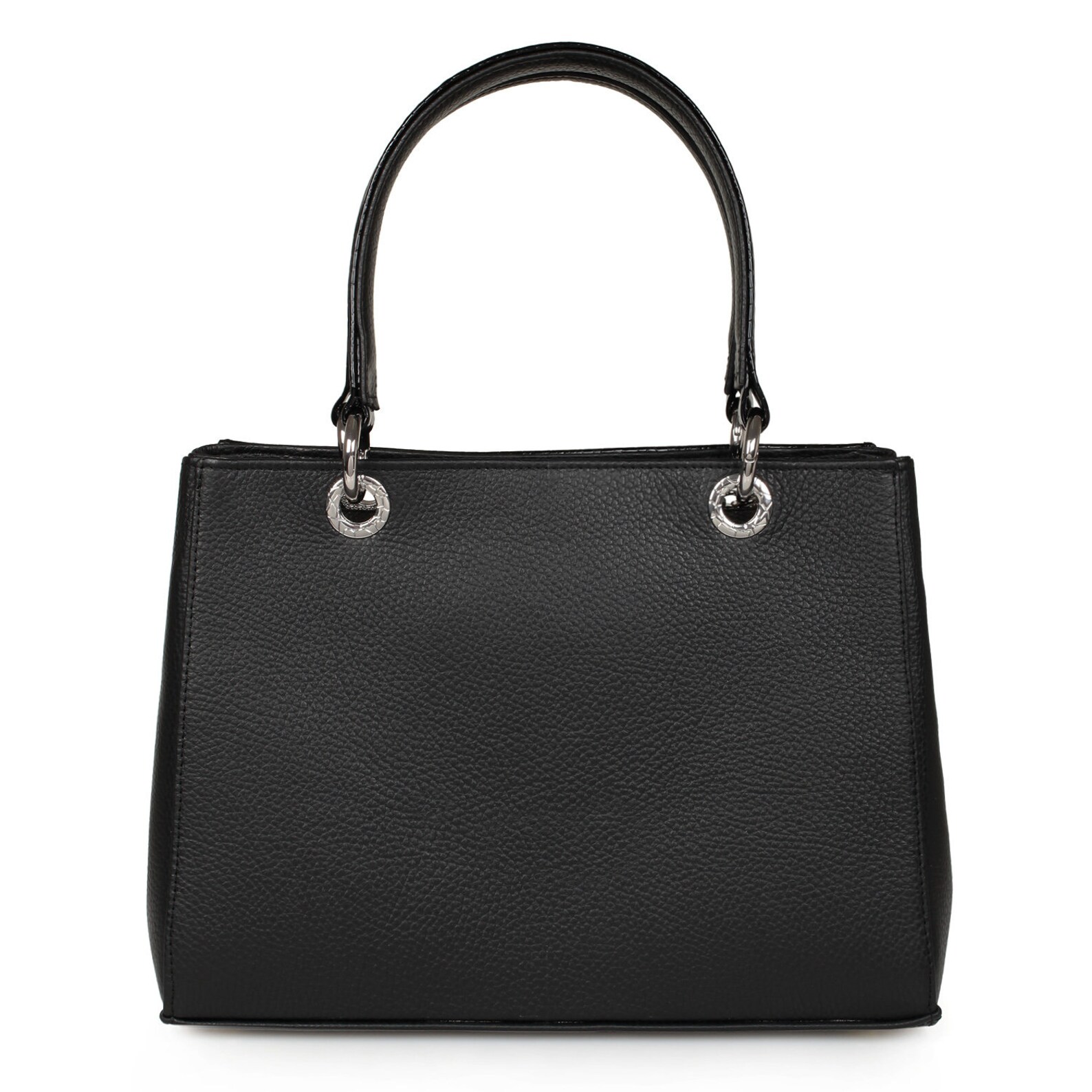 Leather Top Handle Bag Black Leather Handbag Top Handle Etsy