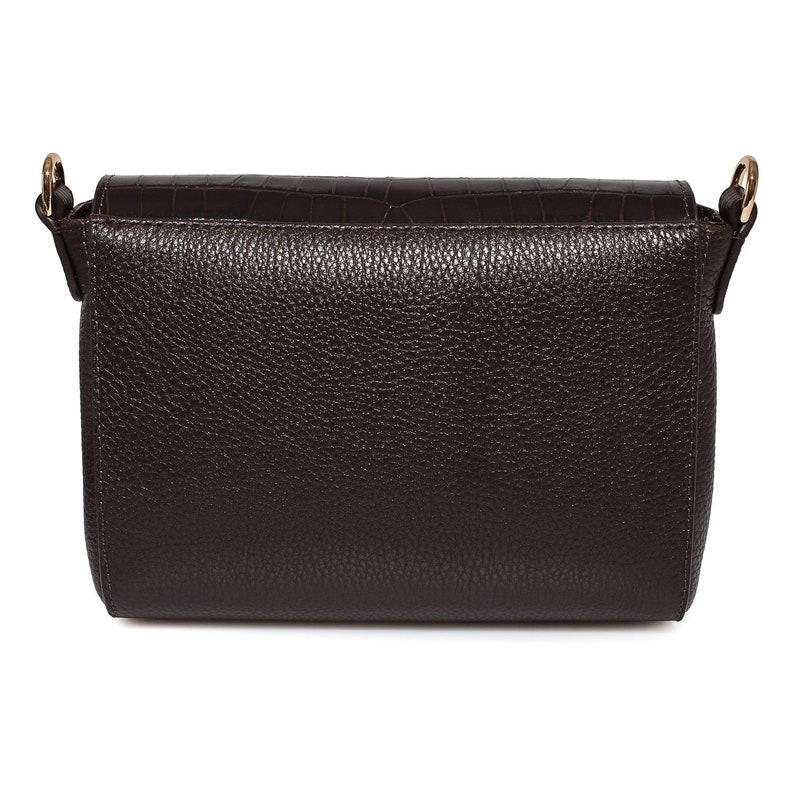 Leather Cross Body Bag Dark Brown Leather Shoulder Bag Etsy