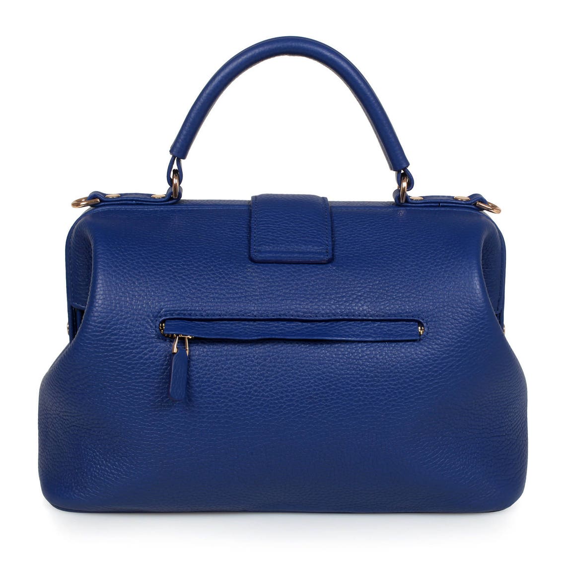 Leather doctor bag for women Blue Leather Handbag Top Handle | Etsy
