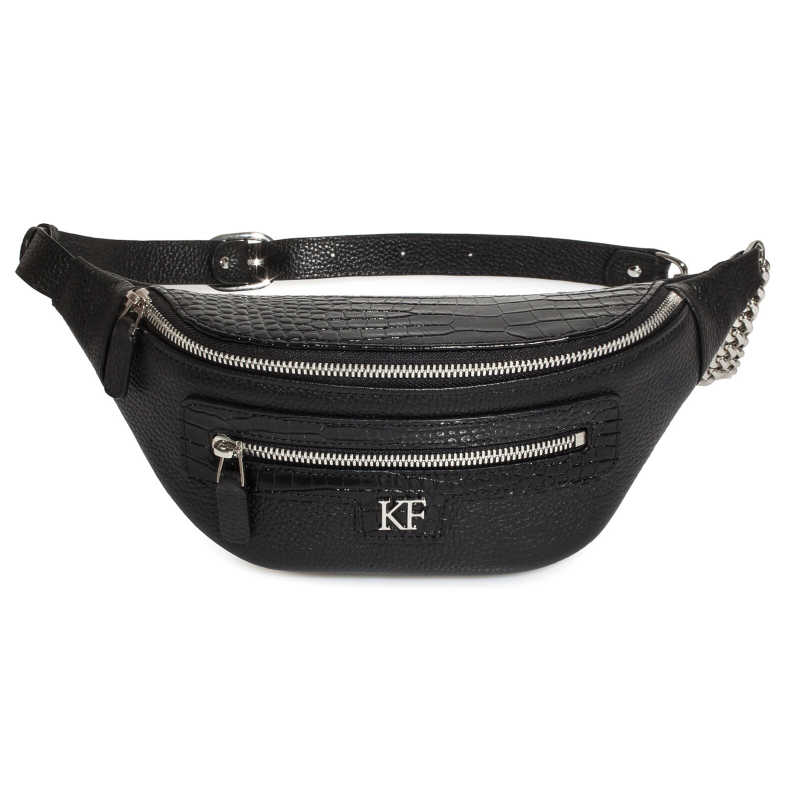 Leather Women's Banana Bag Black Leather Banana Bag Etsy