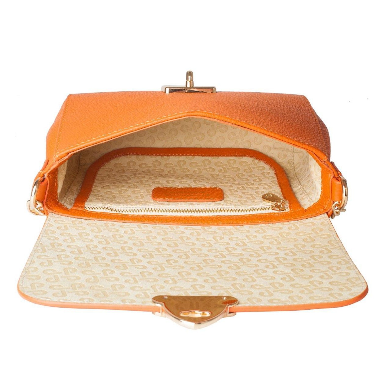 Leather Cross Body Bag Orange Leather Shoulder Bag Etsy