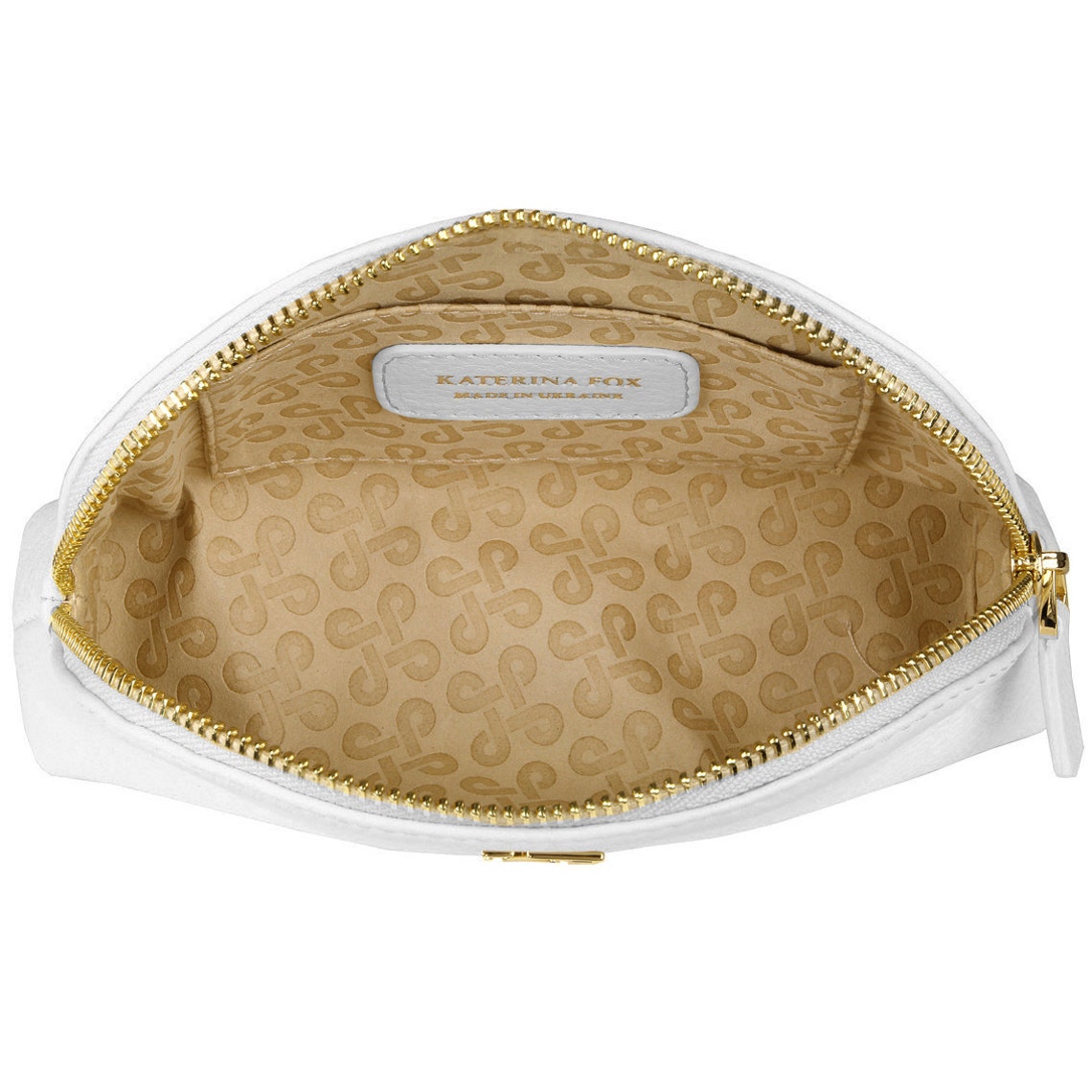 Leather Cosmetic Bag Genuine White Leather Pouch Leather Etsy