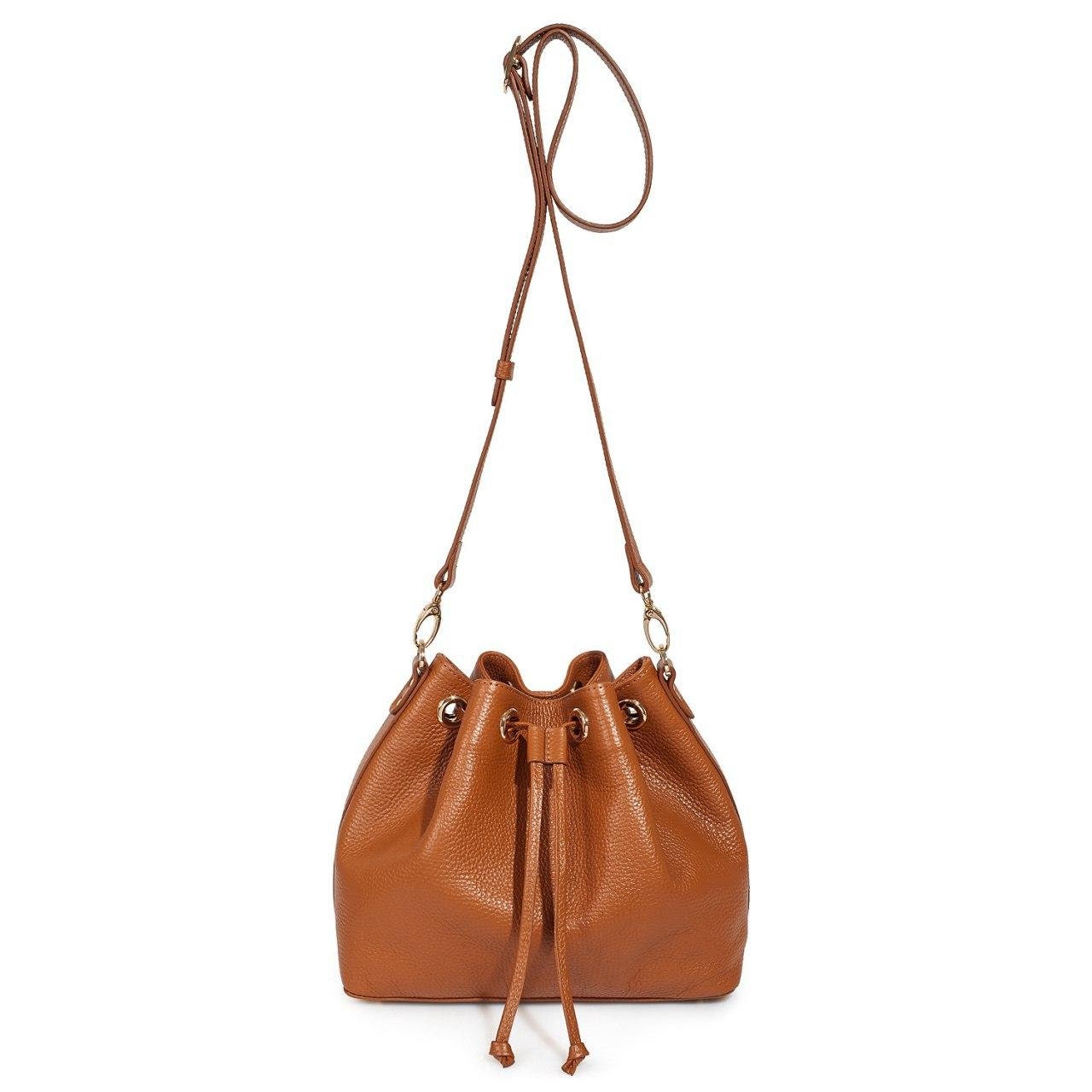 Leather Crossbody Bag Ginger Leather Shoulder Bag | Etsy