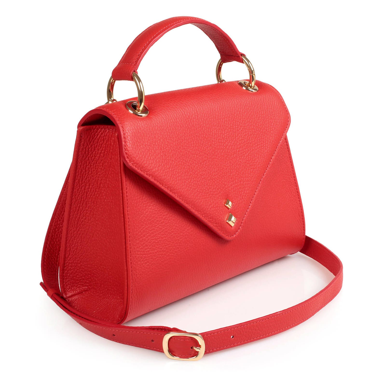 Leather Top Handle Bag Red Leather Handbag Top Handle Etsy